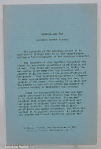 cover of America and war