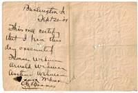 image of Handwritten Vaccination Certificate, Burlington, Iowa, 1901