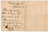 Handwritten Vaccination Certificate, Burlington, Iowa, 1901 by C. E. Barnes, (Dr.) - 1901