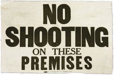 Early Arizona Statehood and Firearms Culture Phoenix Broadside 1920 Addressing Civilian Gun Use