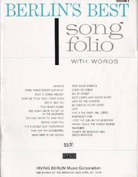 cover of Berlin's Best Song Folio Volume 1