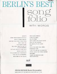 Berlin's Best Song Folio Volume 1