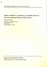 Studies in Montia L., Claytonia L. and Allied…