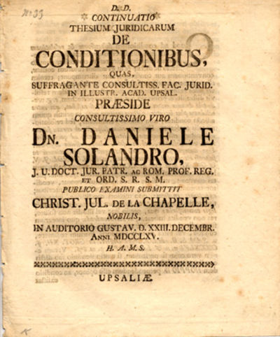 De conditionibus, quas suffragante [...].