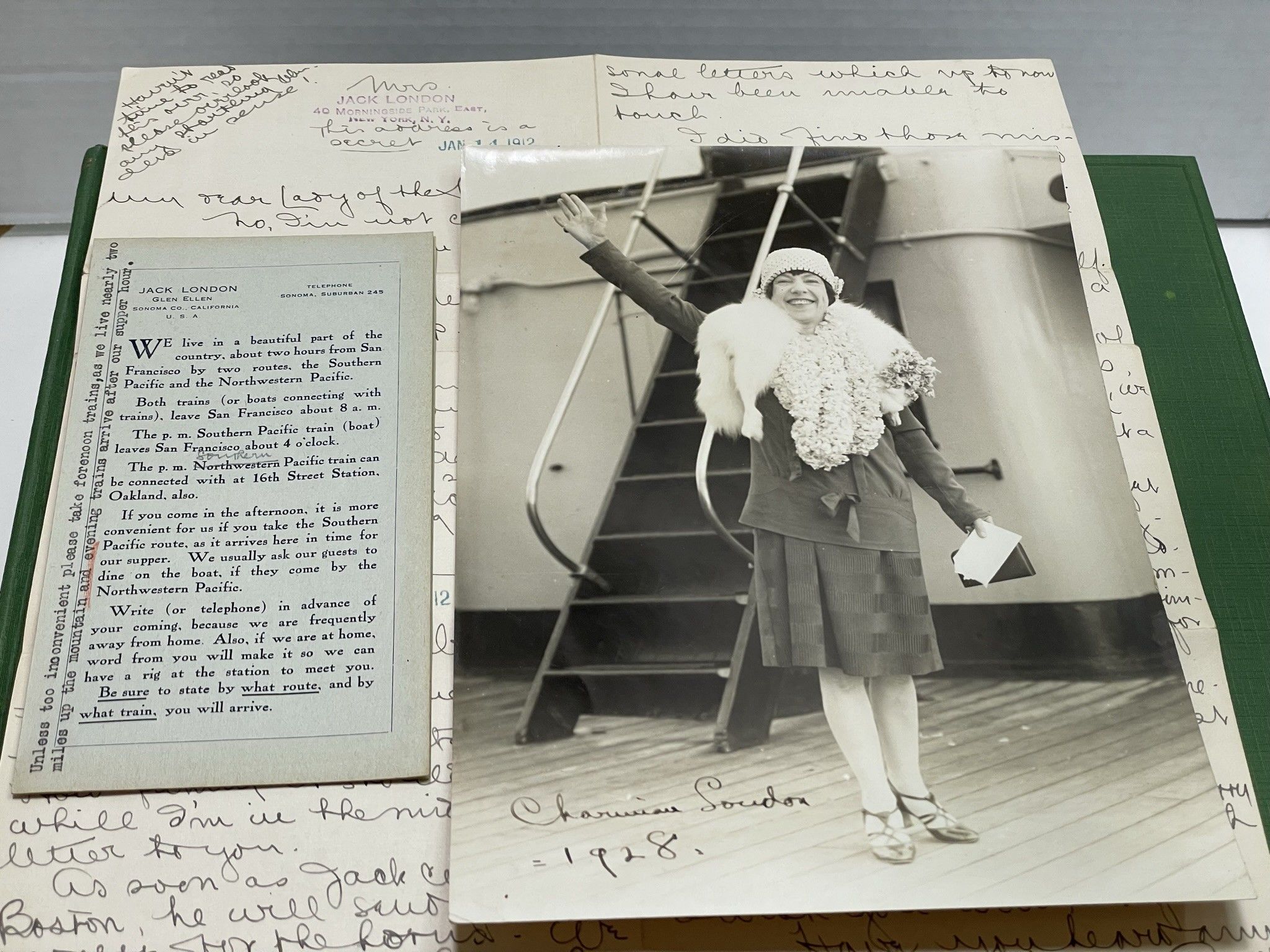 Book of Jack London Handwritten Letter by Charmian London Mrs