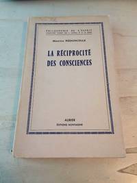 cover of La Reciprocite des Consciences: Essai sur la Nature de la Personne