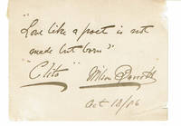 AUTOGRAPH QUOTATION FROM "CLITO" SIGNED BY ENGLISH THEATRE MANAGER, ACTOR AND PLAYWRIGHT WILSON BARRETT.