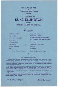 A Concert by Duke Ellington and His World Famous Orchestra. May 3, 1954. by Duke ELLINGTON - Signed First Edition - 1954. - from Orpheus Books (SKU: 17580)