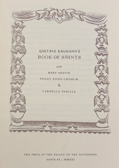 Gustave Baumann's Book of Saints; (photo 1)