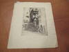 Original Etching Of An Old Town Street Scene, By Stanley Harrod