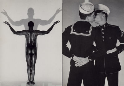 Six Blank Note Cards Reproducing Black-and-White Male Nudes