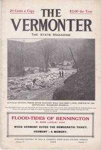cover of The Vermonter Magazine Flood-Tides Bennington 1928