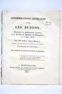 Considérations générales sur les bubons. Présentées et...