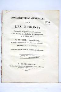 Considérations générales sur les bubons. Présentées et publiquement soutenues à la Faculté...