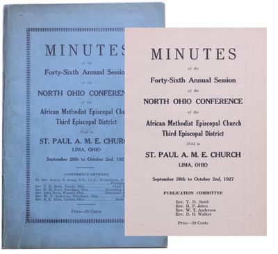 Minutes of the Forty-Sixth Annual Session of the North Ohio Conference of the African Methodist Episcopal Church . .