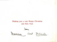 CHRISTMAS CARD, SIGNED Charles and Diana.