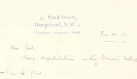 Handwritten letter to &quot;Jack&quot;: [J. B. S. Haldane] de Huxley, Julian - 1952