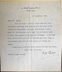 NOTES TOWARDS THE DEFINITION OF CULTURE with TYPED LETTER SIGNED (TLS)