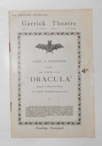 cover of Dracula (1927 Garrick Theatre Programme)