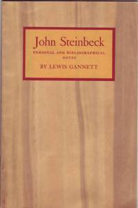John Steinbeck Personal and Bibliographical Notes