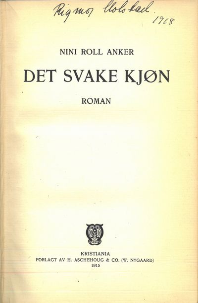 Det svake kjøn. Roman. (photo 2)