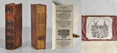 Livre de cantiques avec les parties qui y…