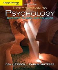 image of Introduction to Psychology: Gateways to Mind and Behavior (Cengage Advantage Books)