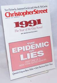 Christopher Street: #170; The Epidemic of Lies part one by et al Jeffrey Nickel - First Edition - 1992 - from Bolerium Books Inc., ABAA/ILAB (SKU: 238598)