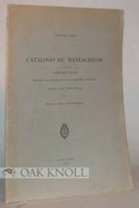 CATALOGO DE MANUSCRITOS, PAPELES DE GREGORIO FUNES, INDICE DEL PLAN DE