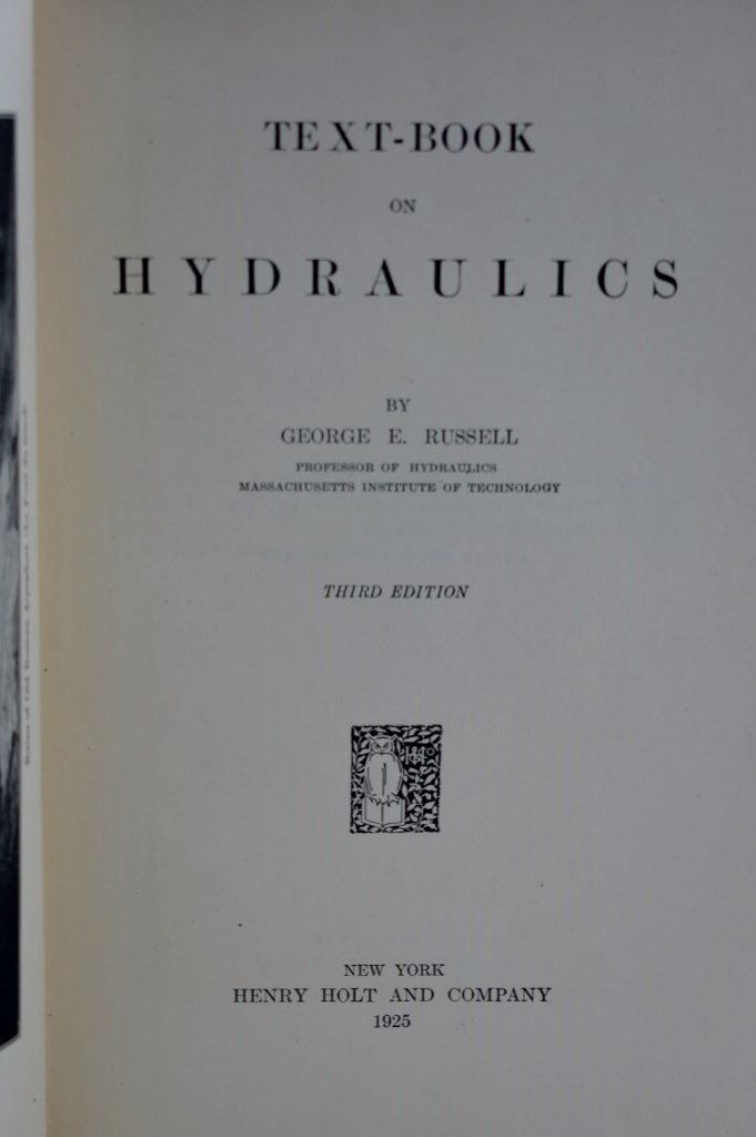 TEXTBOOK ON HYDRAULICS by TEXTBOOK ON HYDRAULICS E. RUSSELL