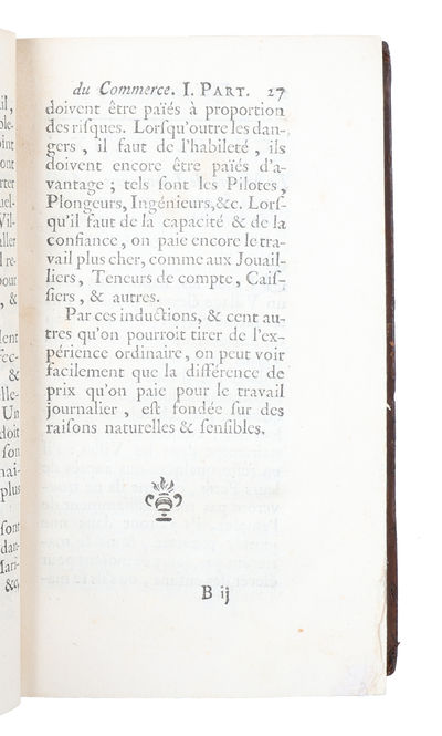 Essai sur la Nature du Commerce en général. Traduit de l'anglois. - [THE FOUNDATION OF ECONOMIC THEORY] (photo 4)