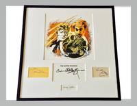 Jon Pertwee Nicholas Courtney Autograph Doctor Who Framed Artwork Signed Chris Archilleos Target Book The Auton Invasion - 