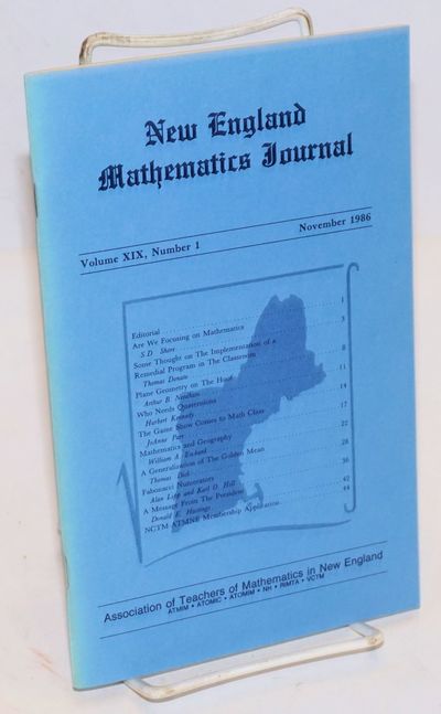 Westfield: Association of Teachers of Mathematics in New England, 1986. Staplebound. 44p., 5.5x8.5 i...