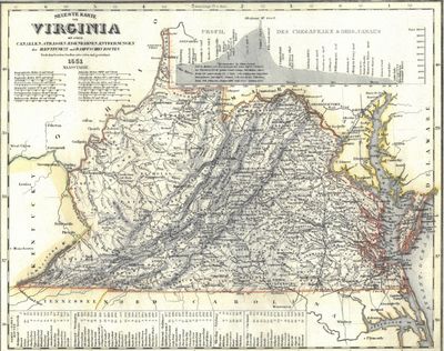 Neueste Karte von Virginia mit seinen Canaelen,…