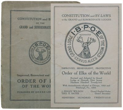 Constitution and By-Laws Of The Grand and Subordinate Lodges Improved Benevolent, Protective Order of Elks of the World . .