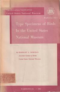 Type Specimens of Birds in the United States National Museum: Smithsonian  Institution Bulletin 221