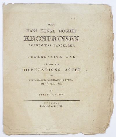 Inför Hans Kongl. Höghet Kronprinsen academiens…