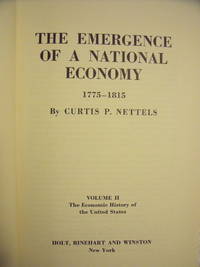 cover of The Emergence of a National Economy 1775-1815 Volume II