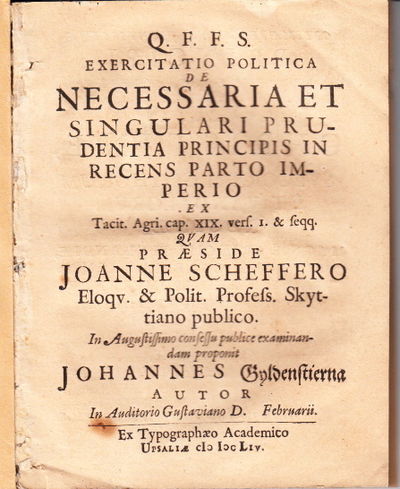 Exercitio politica de necessaria et singulari…