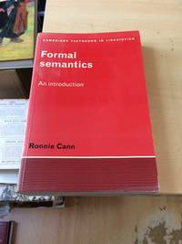 image of Formal Semantics: An Introduction