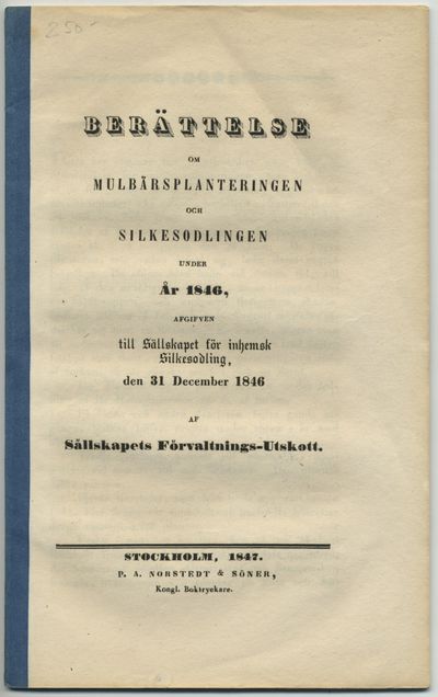 Berättelse om mulbärsplanteringen och…