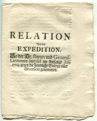 Relation von der Expedition, so der Hr. Baron und…