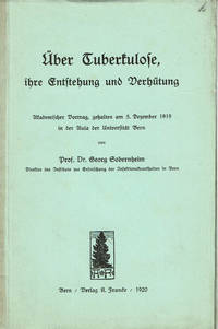 image of UBER TUBERKULOSE: ihre Entstehung und Verhutung.