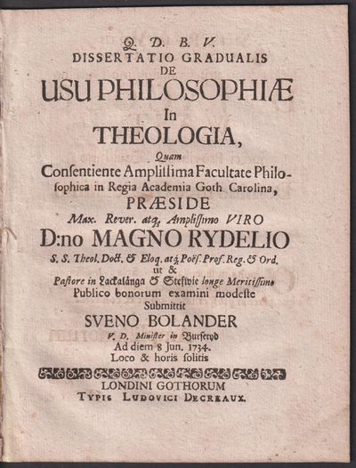 Dissertatio gradualis de usu philosophiæ in…