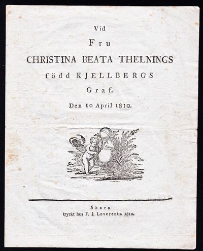 Vid fru Christina Beata Thelnings född Kjellbergs…