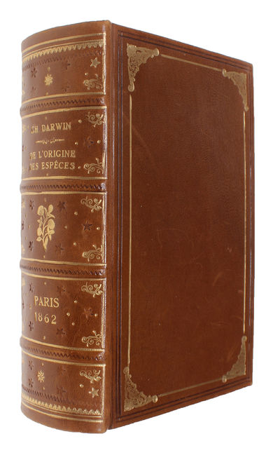 De L'Origine des Espèces ou des Lois du Progrès chez les Étres organisés par Ch. Darwin. Traduit en francais sur le troisieme Édition avec l'autorisation de l'Auteur par Mlle Clémence-Auguste Royer. Avec une Preface et des Notes du Traducteur. - [FIRST FRENCH EDITION OF THE "ORIGIN"] (photo 2)
