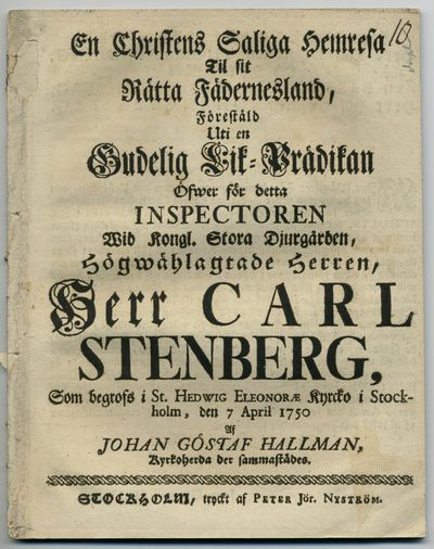 En christens saliga hemresa til sit rätta…