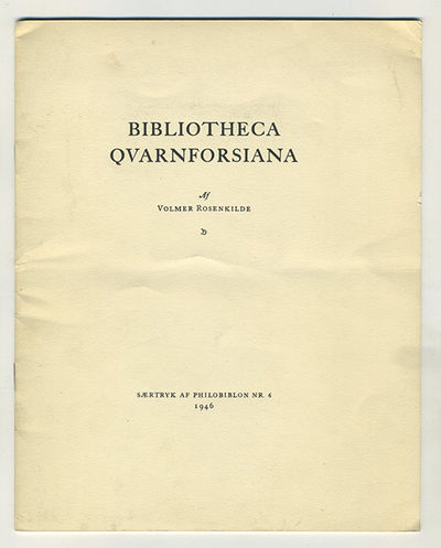 Bibliotheca Qvarnforsiana. Særtryk af Philobiblon…