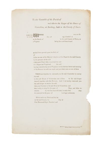 To The Constable of the Parish of _____ and also to the Keeper..