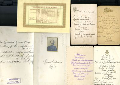 Large Archive of Menus and Related Documents from Europe, late 19th and Late 20th Century